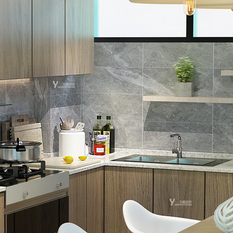 宜蘭元騰空間設計簡潔明亮開放式廚房設計規劃