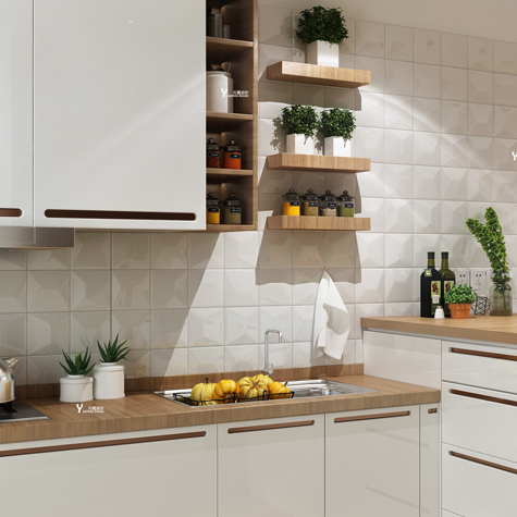 白色可以讓原本簡單的廚房更加迷人!